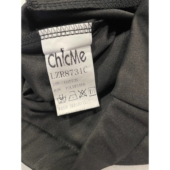 ChicMe Eyelet Lace-up Skinny Pants Medium Black Stretch Zip-Pockets High Waist - Picture 4 of 8